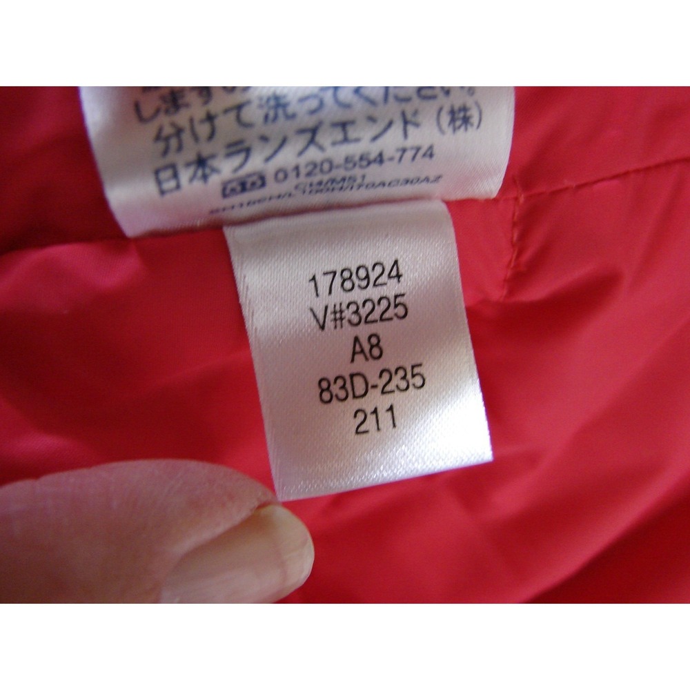 New LANDS END Puffer Vest Size S Pink Goosedown Snap Front Nylon Gorpcore - Picture 7 of 10